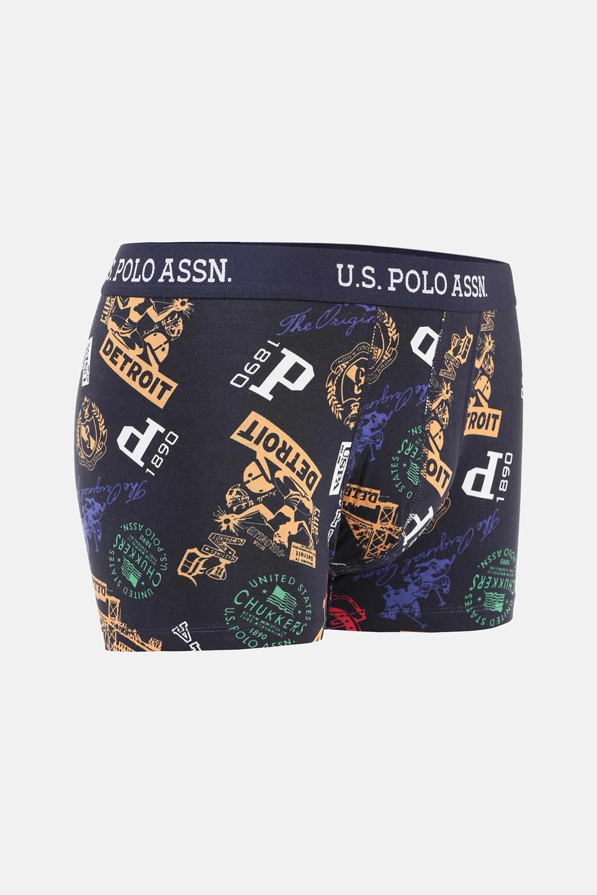 Pamuklu Esnek Bel Lastiği Erkek Boxer Us. POLO Assn. 80476 - Lacivert