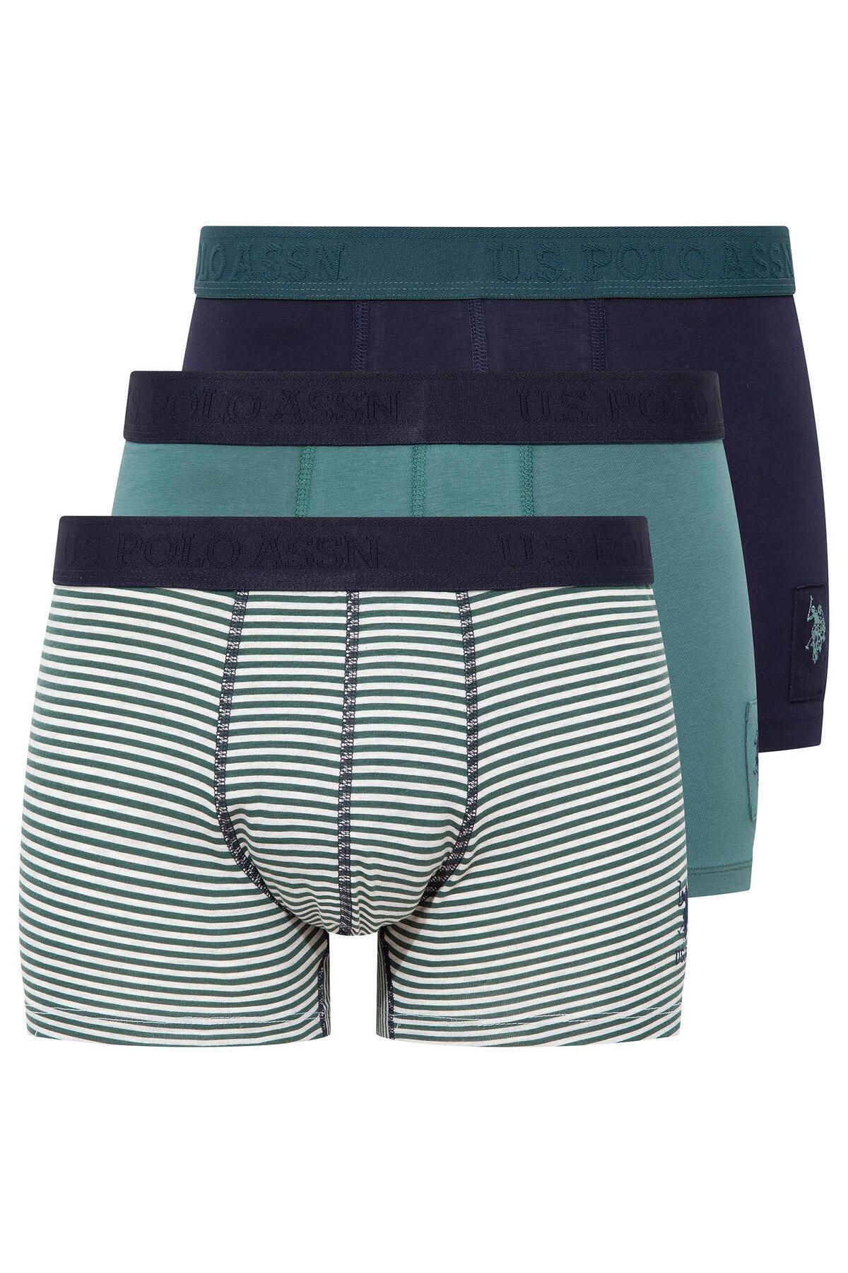 Modal Pamuklu Dikişsiz Erkek Boxer U.S. Polo Assn. 80504 - Yeşil