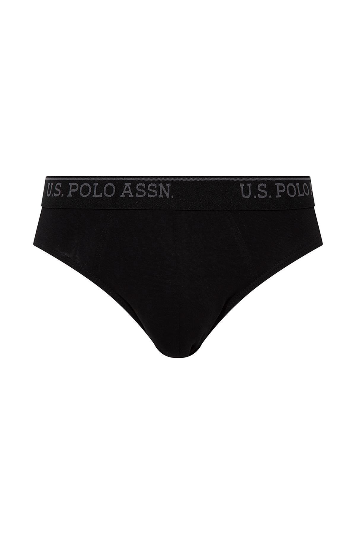 Pamuklu Lastikli Erkek Slip Takımı Us. POLO Assn. 90003 - Siyah