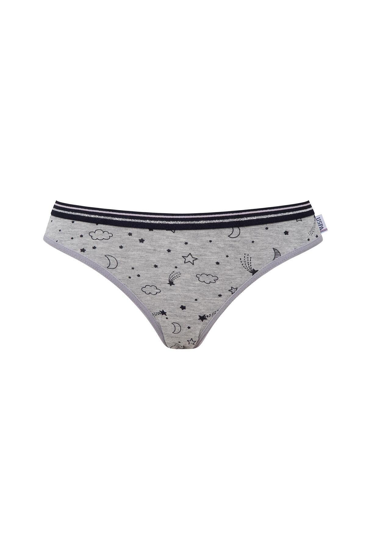 Us. POLO Assn. Pamuklu Yüksek Bel Slip Külot 3'lü Set U.S. Polo Assn. 66422 - Görsel 4