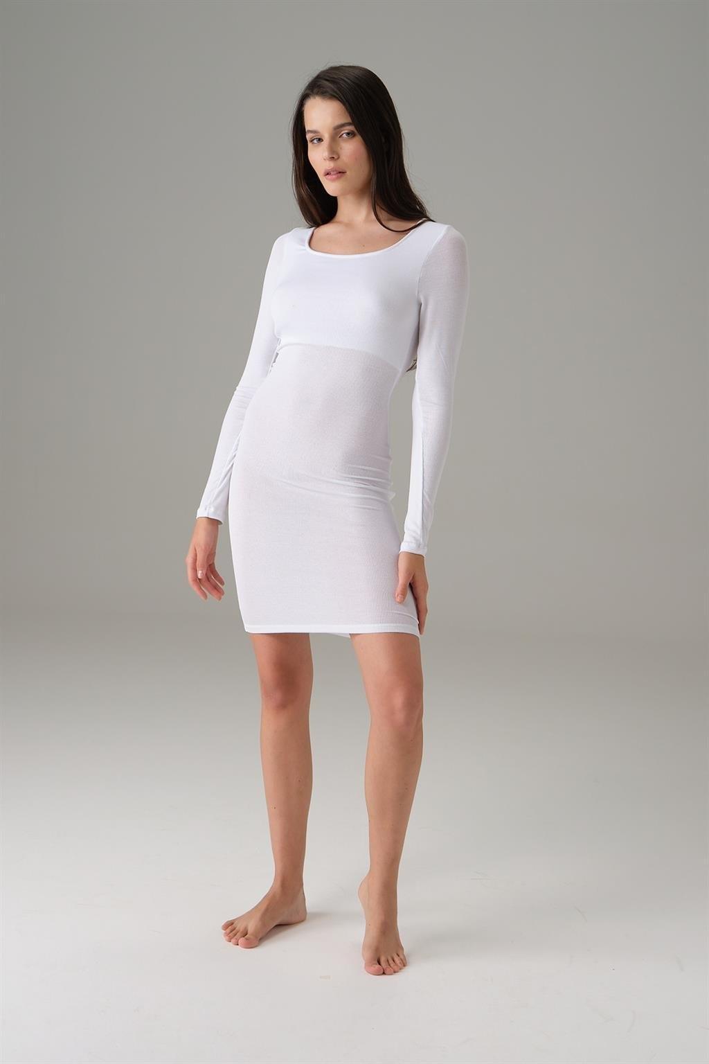 Micro Modal Esnek Jüpon Doreanse 11003 - Beyaz