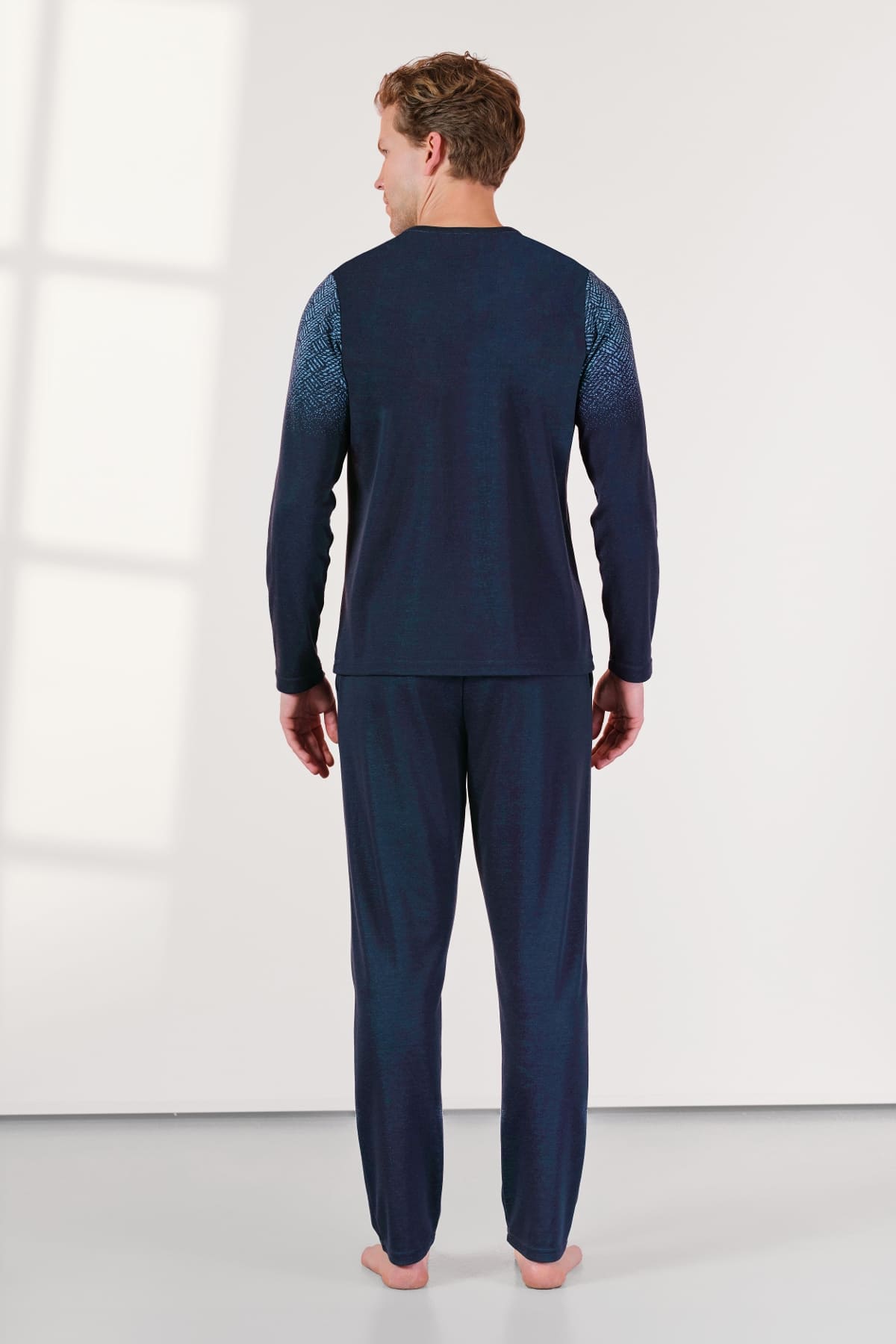 Doreanse Uzun Kollu Pamuklu Lacivert Erkek Pijama Takımı Doreanse 25K4534 - Görsel 2