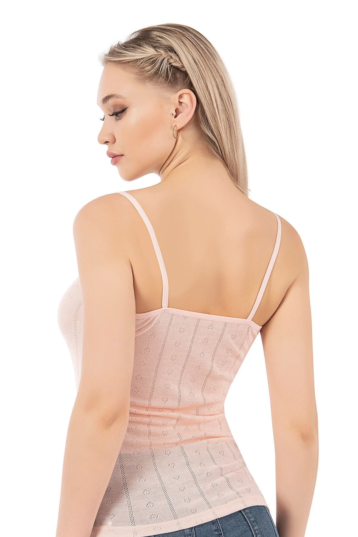 Esnek İp Askılı Ribana Atlet Özkan 27106 - Somon