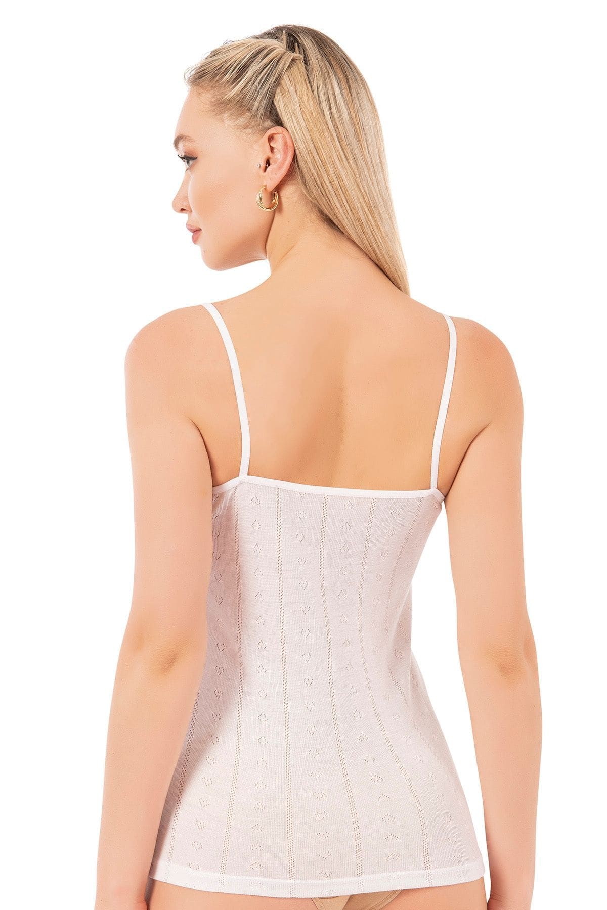 Esnek İp Askılı Ribana Atlet Özkan 27106 - Ekru