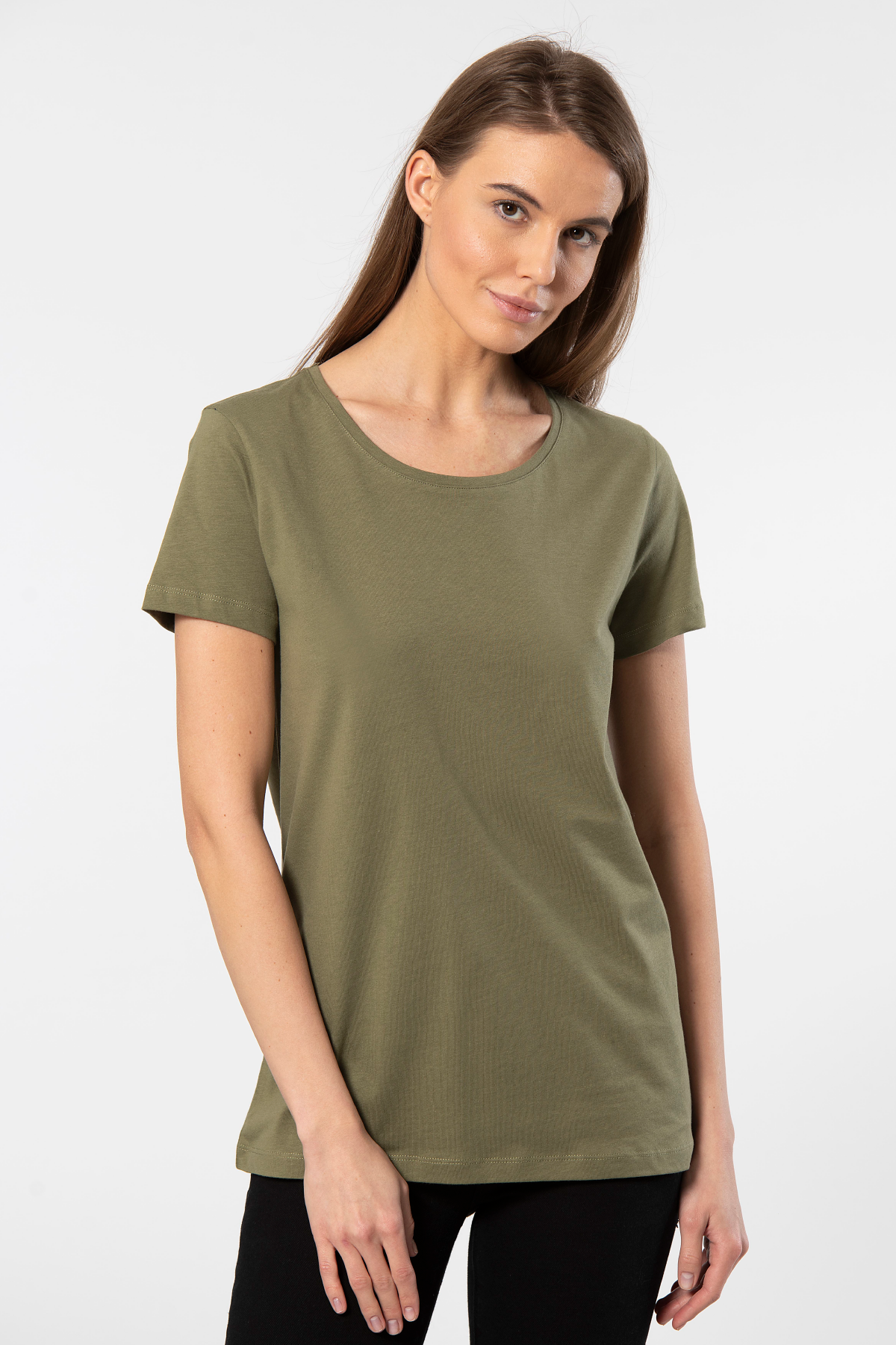 Wtshirt Pamuklu Düz Kesim Kısa Kollu Tişört Wtshirt 1