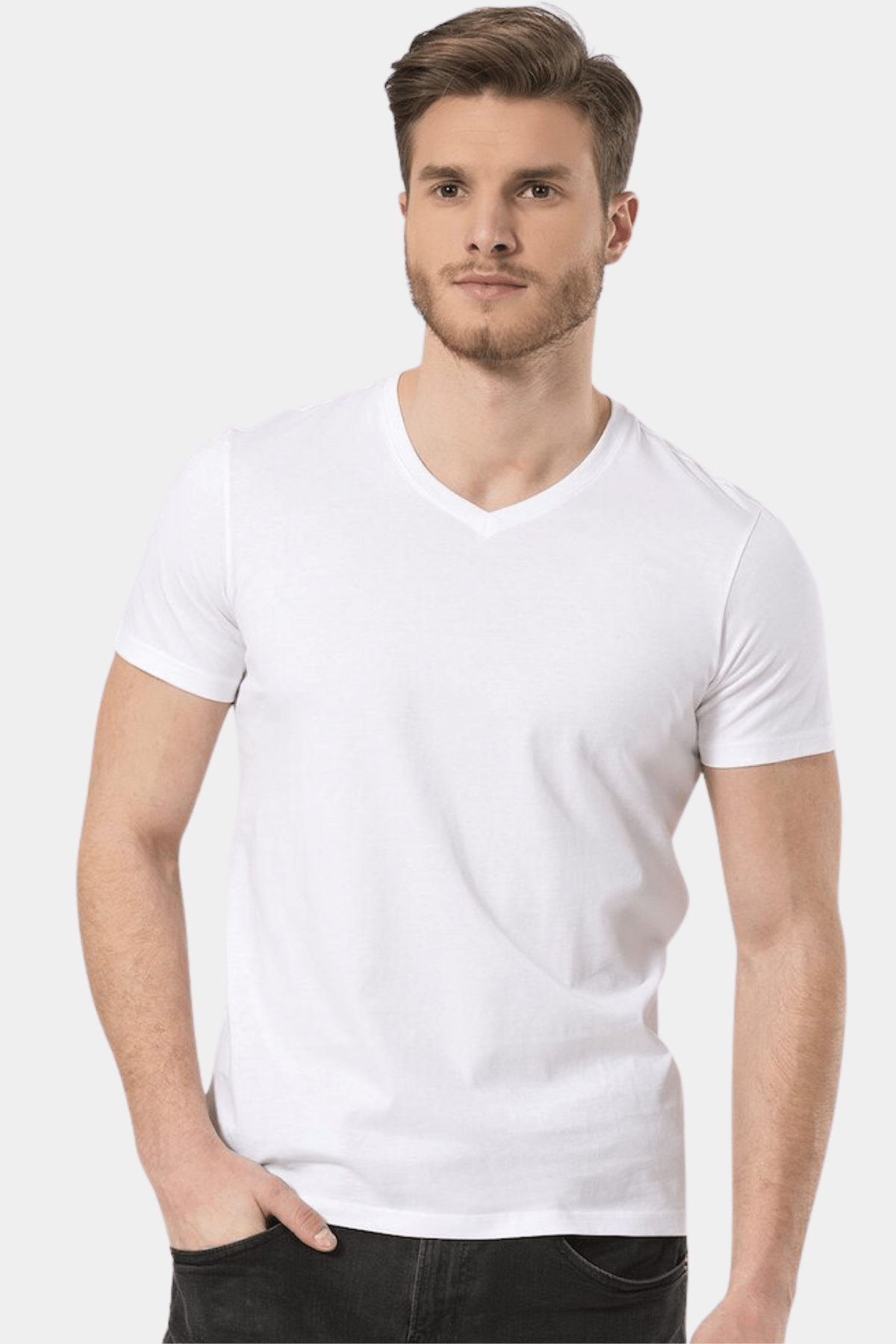 Wtshirt Pamuklu Kısa Kollu V Yaka Atlet Wtshirt York - Görsel 2