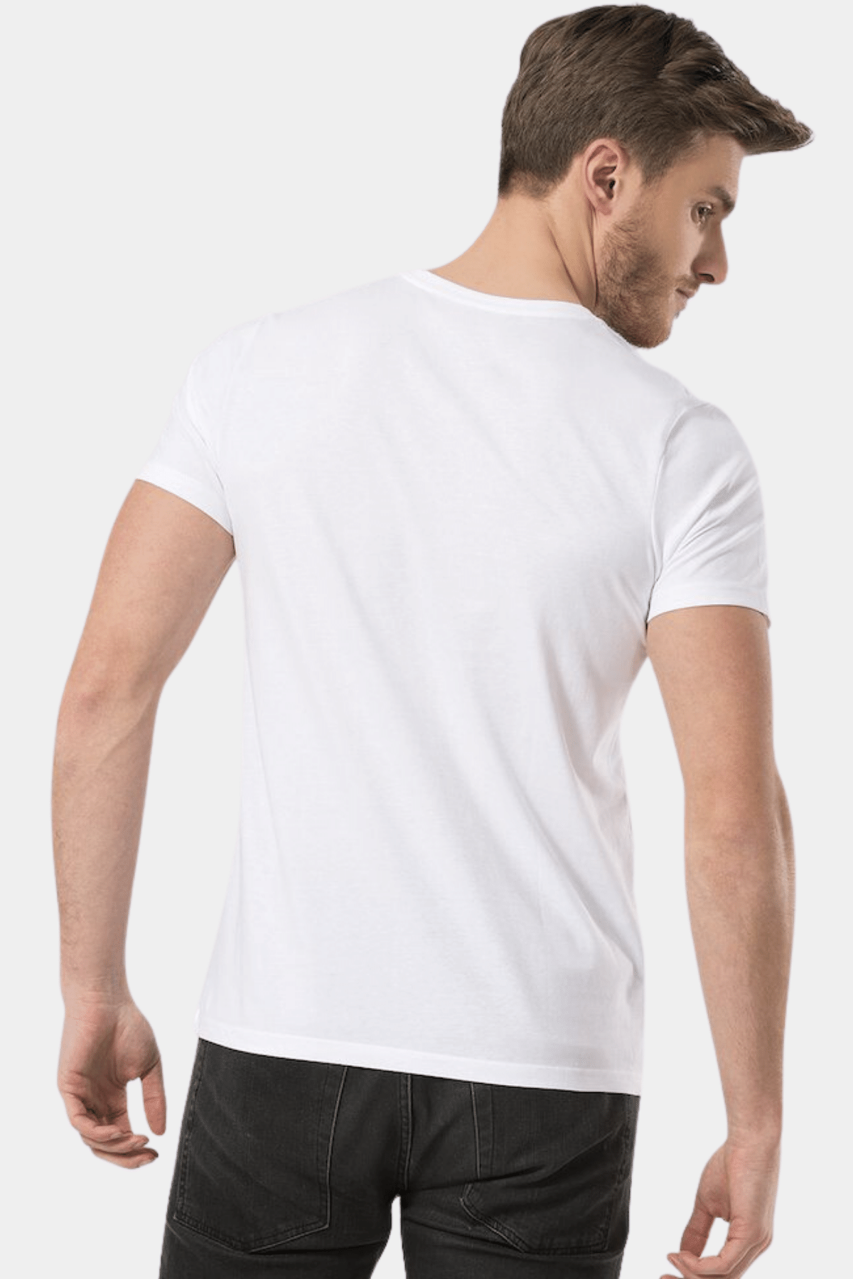 Wtshirt Pamuklu Kısa Kollu V Yaka Atlet Wtshirt York - Görsel 3