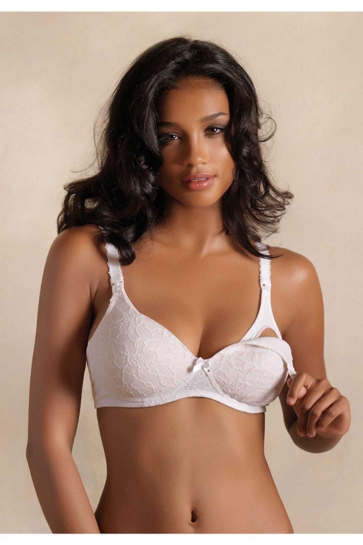 Pamuklu Astar Emzirme Sütyeni Yeni İnci 1652 - Beyaz