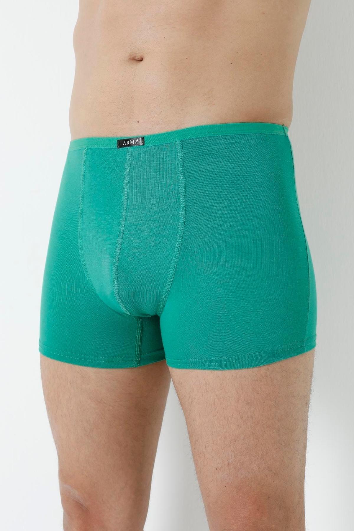 Bambu Kumaş İnce Bel Lastikli Boxer Arma Yıldız 1190 - Yeşil