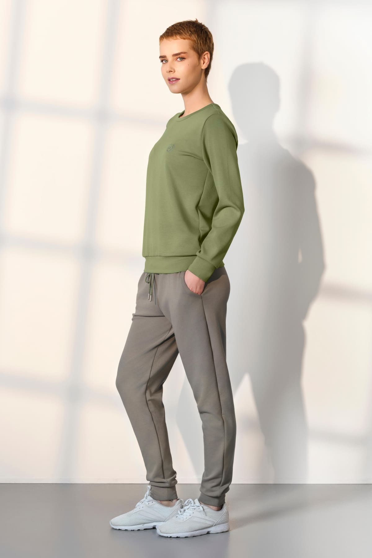 Polyester Bamboo Elastan Kadın Eşofman Takımı Doreanse 25K4049 - Yeşil