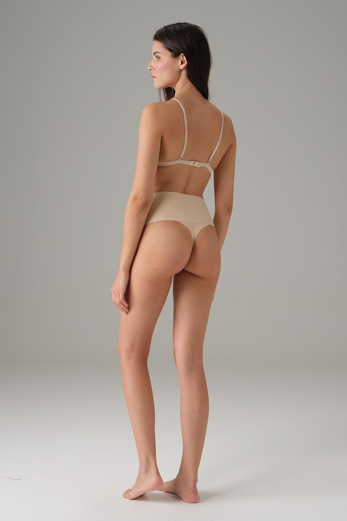 Yüksek Bel Dikişsiz Tanga String Doreanse 6003 - Ten