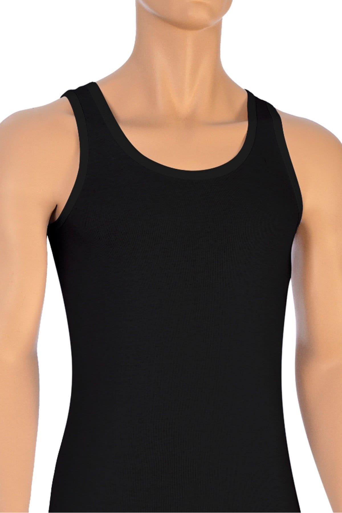 Pamuk Ribana Erkek Atlet Öts 1211 - Siyah