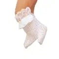 Bebek Romina File Dantelli Dizaltı Çorap Beyaz Daymod D2223012