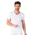 Erkek V Yaka Pamuklu Modal Esnek Rahat Kısa Kollu T-Shirt Fanila Özkan 11143
