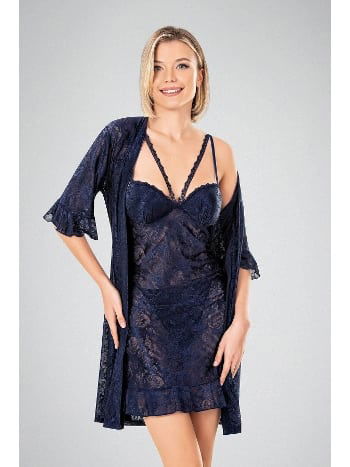 Şeffaf Dantel Detaylı Body Takım Ahu 7738