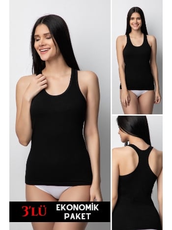 Pamuklu 3'lü Kadın Sporcu Atlet Donex 1340