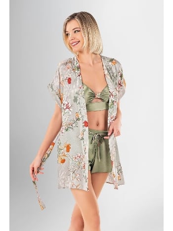 Desenli Şort Takımı Üçlü Kadın Ahu 1913