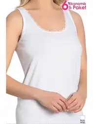 Büyük Beden Kalın Askılı Pamuklu Atlet Lüx DRM 6503