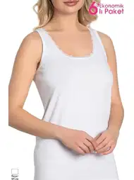 Kalın Askılı Pamuklu Kadın Atlet Lüx DRM 6502