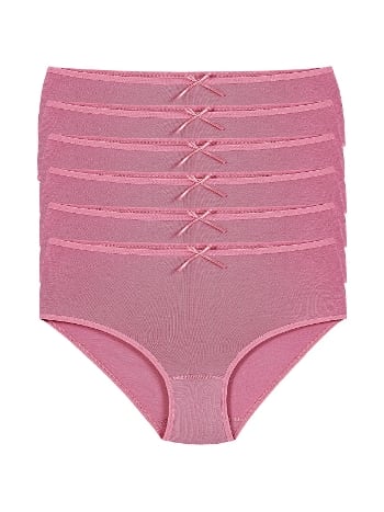 Yüksek Bel Bambu Kadın Bato Külot 6'lı Paket Yıldız 3919