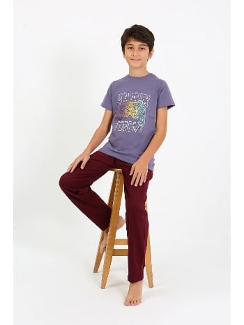 Penye Erkek Çocuk Kısa Kollu Pijama Takım Akbeniz 20758