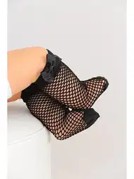 File Dokusuyla Bebek Pesca Dizaltı Çorap Siyah Daymod 2223013