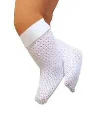 File Dizaltı Çorap Beyaz Polyamide Elastane Daymod 2223007