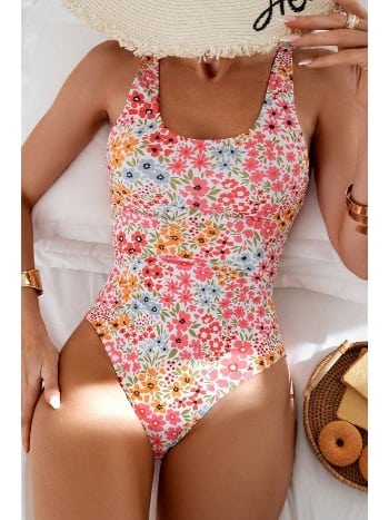 Çok Renkli Çiçekli Kalın Askılı Lycra Kadın Mayo Bella Notte 9000