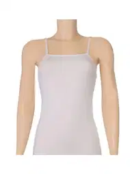 Likralı İp Askılı Beyaz Kadın Atlet Yıldız 2230