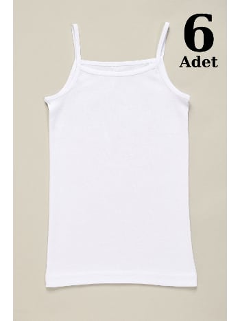 Pamuklu Ribana İp Askılı Kız Çocuk Atlet Arma Yıldız 5520