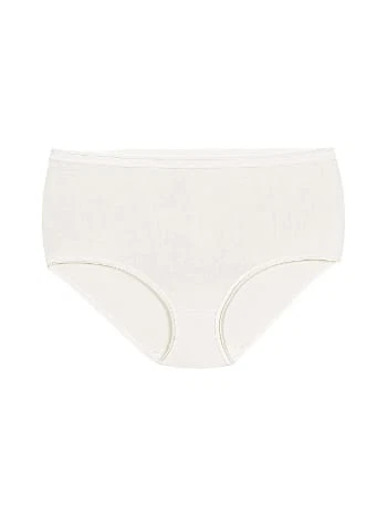 Likralı Yüksek Bel Kadın Bato Külot Beyaz Yıldız 3745 - 2