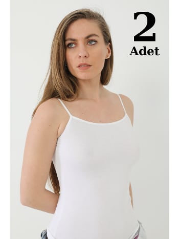 Bambu Likra İp Askılı Atlet Arma Yıldız 3701