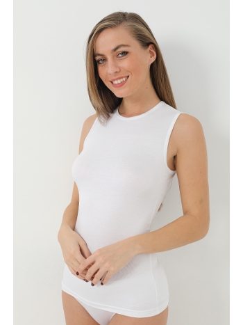 Bambu Kumaş Kolsuz Atlet Beyaz Arma Yıldız 3708