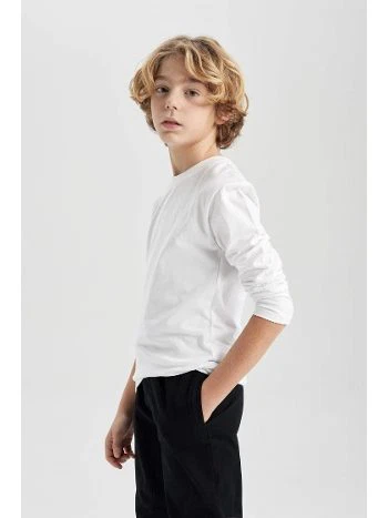 Pamuk Ribana Uzun Kollu Tişört Arma Yıldız 5538