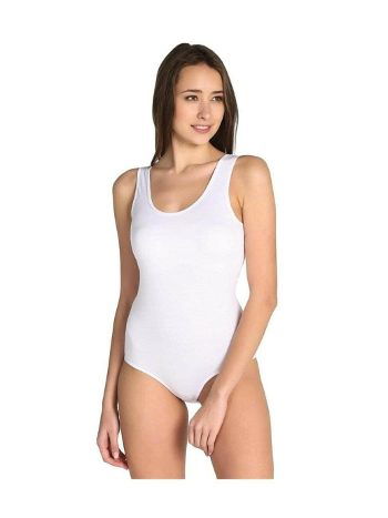 Beyaz Likralı Geniş Askılı Çıtçıtlı Body Arma Yıldız 3338 - 2