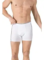Pamuklu Likralı Beyaz Boxer Özkan 11314