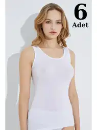 Geniş Askılı Pamuklu Kadın Atlet Arma Yıldız 3303