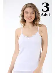 Ribana Güpürlü İp Askı Kadın Atlet Arma Yıldız 3306