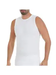 Pamuklu Ribana Sıfır Kollu Atlet Erkek Beyaz Yıldız 10