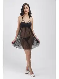 Puantiyeli Dantelli Tek Parça Body Büşra 730