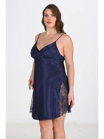 Ekru Dantel Tek Parça Gecelik Ahu 2111 - 2