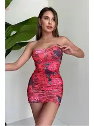 Fuşya Çiçekli Fantezi Kostüm For Dreams 8482