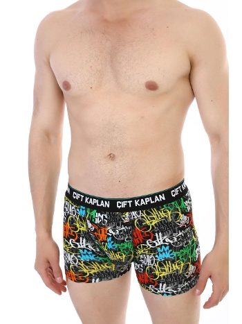 Pamuklu Esnek Bel Lastikli Boxer Çift Kaplan 796