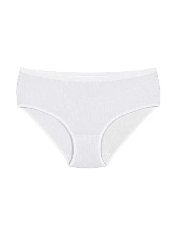 Beyaz Yüksek Bel Pamuk Kadın Bato Külot Yıldız 3585 - 2