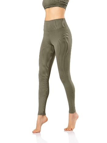 Dalgıç Kumaş Yüksek Bel Uzun Tayt Kota 4117