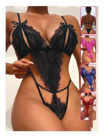 Dantel Detaylı Tek Parça Body Siyah For Dreams 8457