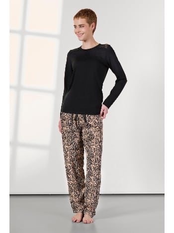 Dantel Detaylı Modal Pamuklu Kadın Pijama Takımı Doreanse 25K4038