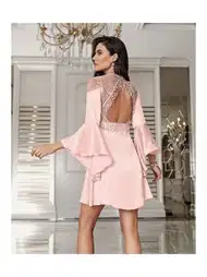 Dantelli Püsküllü Siyah-Gri Kadın Gecelik Takımı İmaj 3200