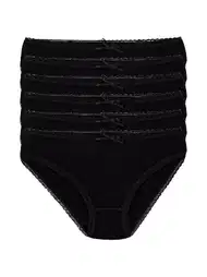 Yüksek Bel Bambu Bikini Külot Somon Yıldız 3881