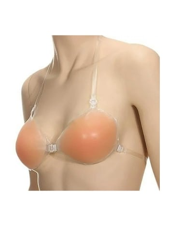 Siyah Dantel Detaylı Yapışkanlı Sütyen Yeni İnci 8901